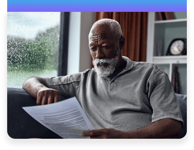 Man reading contract